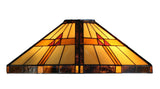 Large Mission Tiffany Style Pyramid pattern Pendant Light