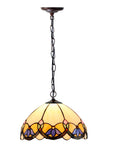 12 “ Art Nouveau Leadlight Stained Glass Tiffany Pendant Light