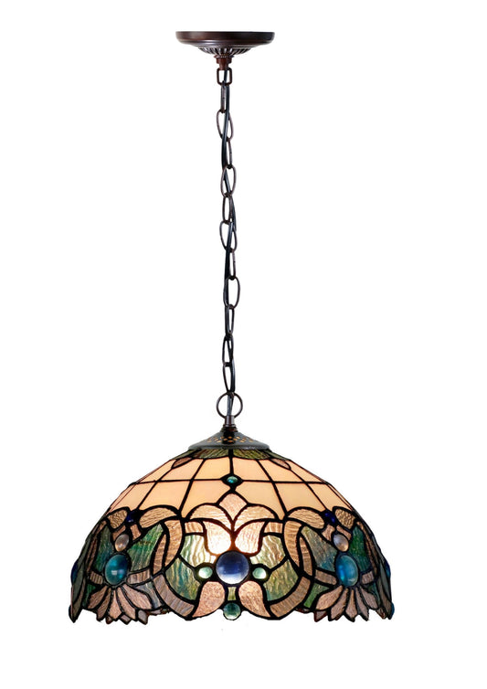 12 " Ocean Blue Art Nouveau Leadlight Tiffany Pendant Light