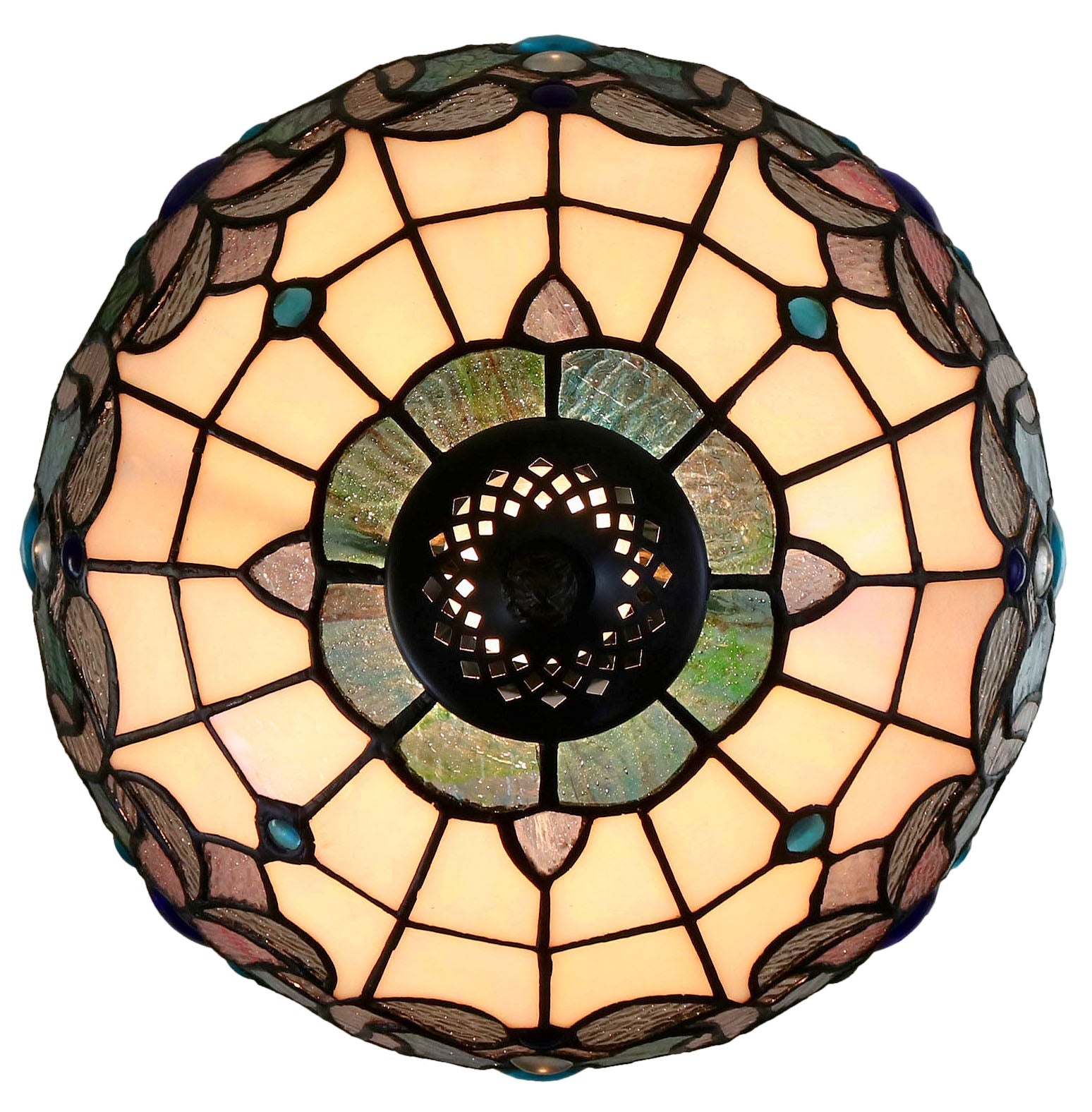 12 " Ocean Blue Art Nouveau Leadlight Tiffany Pendant Light