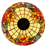 18" Butterfly sunflower  Stained Glass Leadlight Tiffany Pendant Light