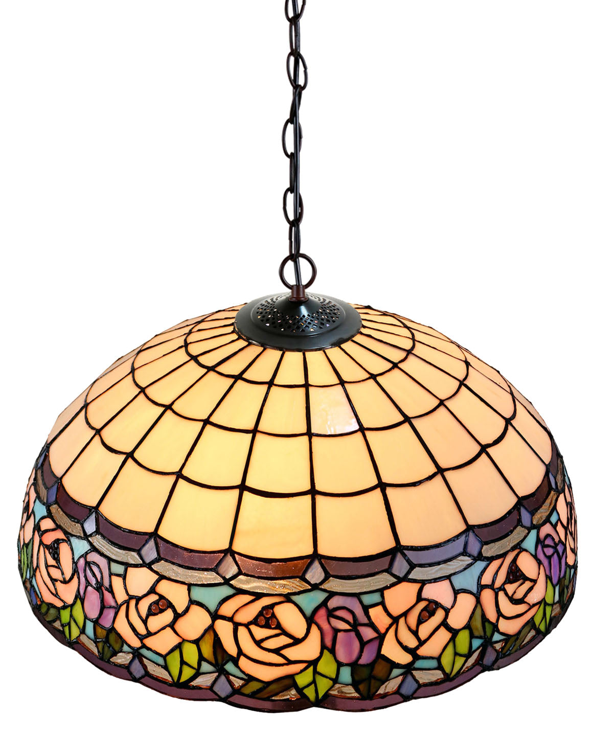 Large 20 " Pink English Rose Style Tiffany  Pendant Light Down light