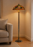 Limited Edition 20" Rose Dahlia Garden Tiffany Floor Lamp