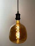 Brass Vintage LED Pendant Lights with Huge LED Globe Light Bulb Warm Light 4W E27
