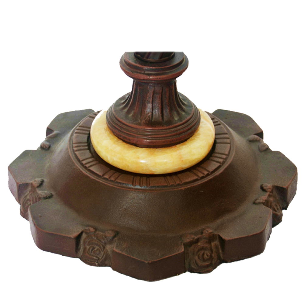 20" Dragonfly & Lotus Tiffany Style Floor Lamp – Handcrafted Stained Glass Art Lamp