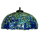 Gorgeous Huge 20" Blue Wisteria Tiffany Floor Lamp With Heavy decor Base