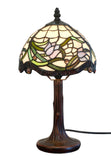 8-Inch Tulips in the Wind Tiffany-Style Small Table Lamp