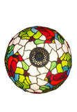 12" Red Cardinal Bird Stained Glass TiffanyBedside Lamp