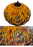 Traditional High Quality 18" Dragonfly  Stained Glass Tiffany Floor Lamp