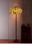 Gorgeous Huge Joanne Tiffany 20" Apple Blossom Flower Tiffany Floor Lamp