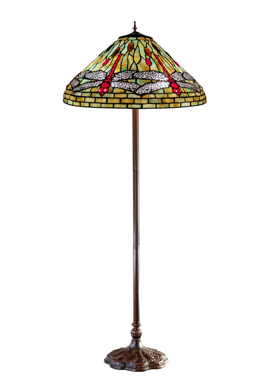 Gorgeous Huge Joanne Tiffany 20" Dragonfly Tiffany Floor Lamp