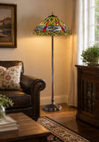Gorgeous Huge Joanne Tiffany 20" Dragonfly Tiffany Floor Lamp