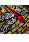 Gorgeous Huge Joanne Tiffany 20" Dragonfly Tiffany Floor Lamp