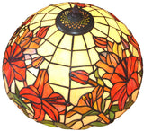 Large 16" Lily Style Stained Glass Tiffany Floor Lamp