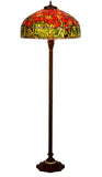 20" Dragonfly & Lotus Tiffany Style Floor Lamp – Handcrafted Stained Glass Art Lamp