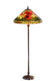Traditional Reproduction Huge 20" Red Poppy Tiffany Floor Lamp