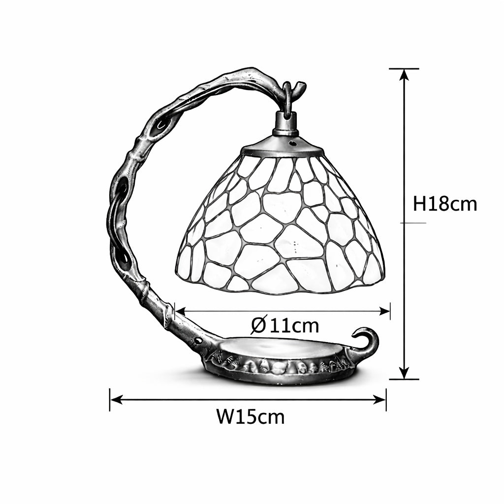Rose Style Mini Tiffany Stained Glass Night Lamp