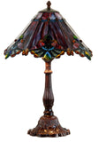 Limited Edition Large 17" Red Jewel Carousel Style Tiffany Table Lamp