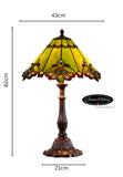 Limited Edition Large 17" Green Jewel Carousel Style Tiffany Table Lamp