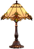 Limited Edition Large 17" White Jewel Carousel Style Tiffany Table Lamp