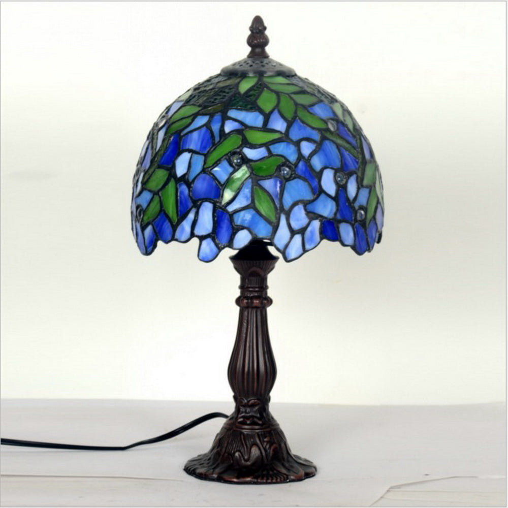 Classical 8" Blue Wisteria Style Tiffany Mini Table Lamp