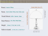 Classical 8" Blue Wisteria Style Tiffany Mini Table Lamp