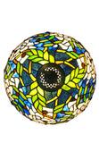 12" Blue Wisteria Tiffany Style Bedside Lamp