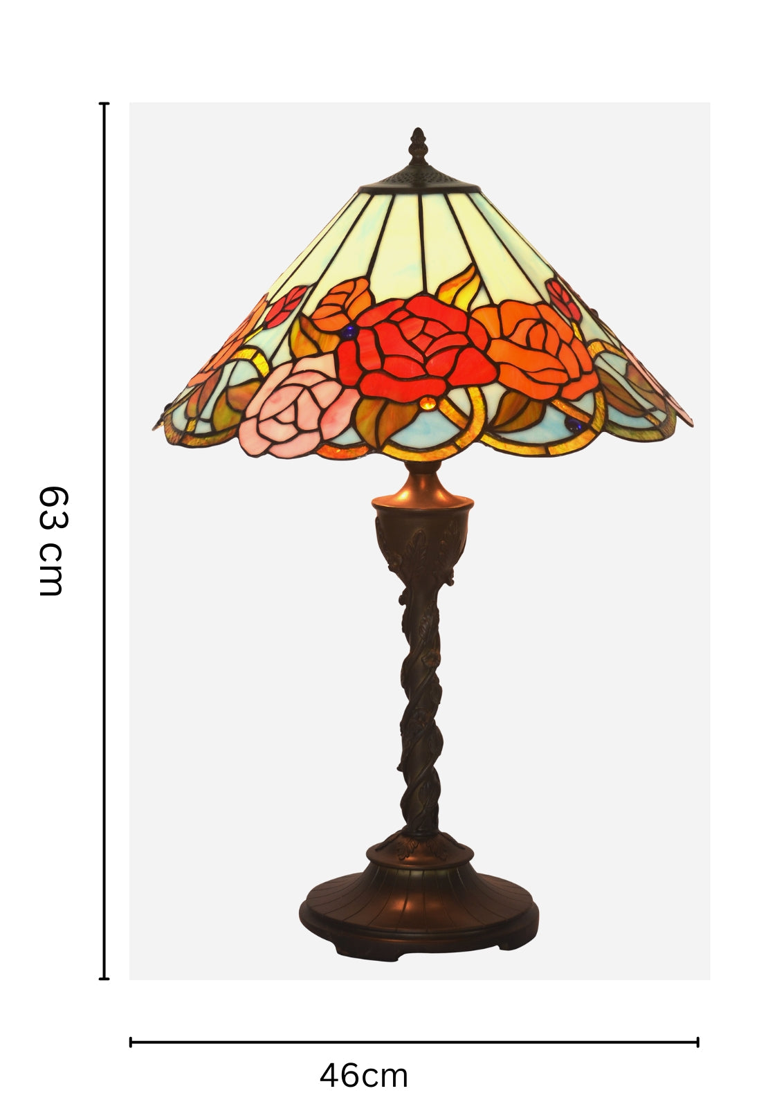 Classical 18" inches Blooming Rose Style Tiffany Table Lamp