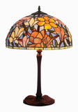 Legend Collection@Large 16" Magnolia Flower Stained Glass Tiffany Table Lamp