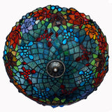 Large 17" Rose Stained Glass Tiffany Hanging Light