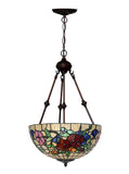 Large 16" Pansy Tiffany Inverted Pendant Lights