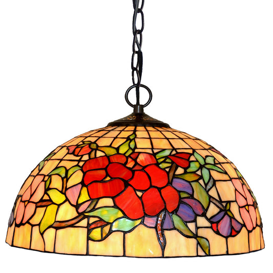 Large 16" Pansy Tiffany Pendant Lights