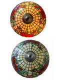 16 “ Large Pansy Floral Tiffany Semi Flush Ceiling Light