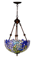 Large 16" Blue Wisteria style  Tiffany Uplihgter Pendant Lights