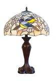 Premium 16" Magpie Birds Blossom Tiffany Stained Glass Table Lamp