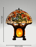 Legend Collection@16" Tiffany Flower Black-Eyed Susan Table Lamp  With "Turtleback Tile" Lighted base