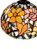 Legend Collection@Large 16" Magnolia Flower Stained Glass Tiffany Table Lamp