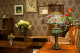 Limited Edition@Huge Tiffany Reproduction Double Lights Traditional Dragonfly Table Lamp