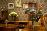 Limited Edition@Huge Tiffany Reproduction Double Lights Traditional Dragonfly Table Lamp