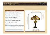 Limited Edition@Huge Tiffany Reproduction Double Lights Traditional Dragonfly Table Lamp
