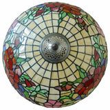 Legend Collection@Reproduction Tiffany Pansy Table Lamp  With "Turtleback Tile" Lighted base