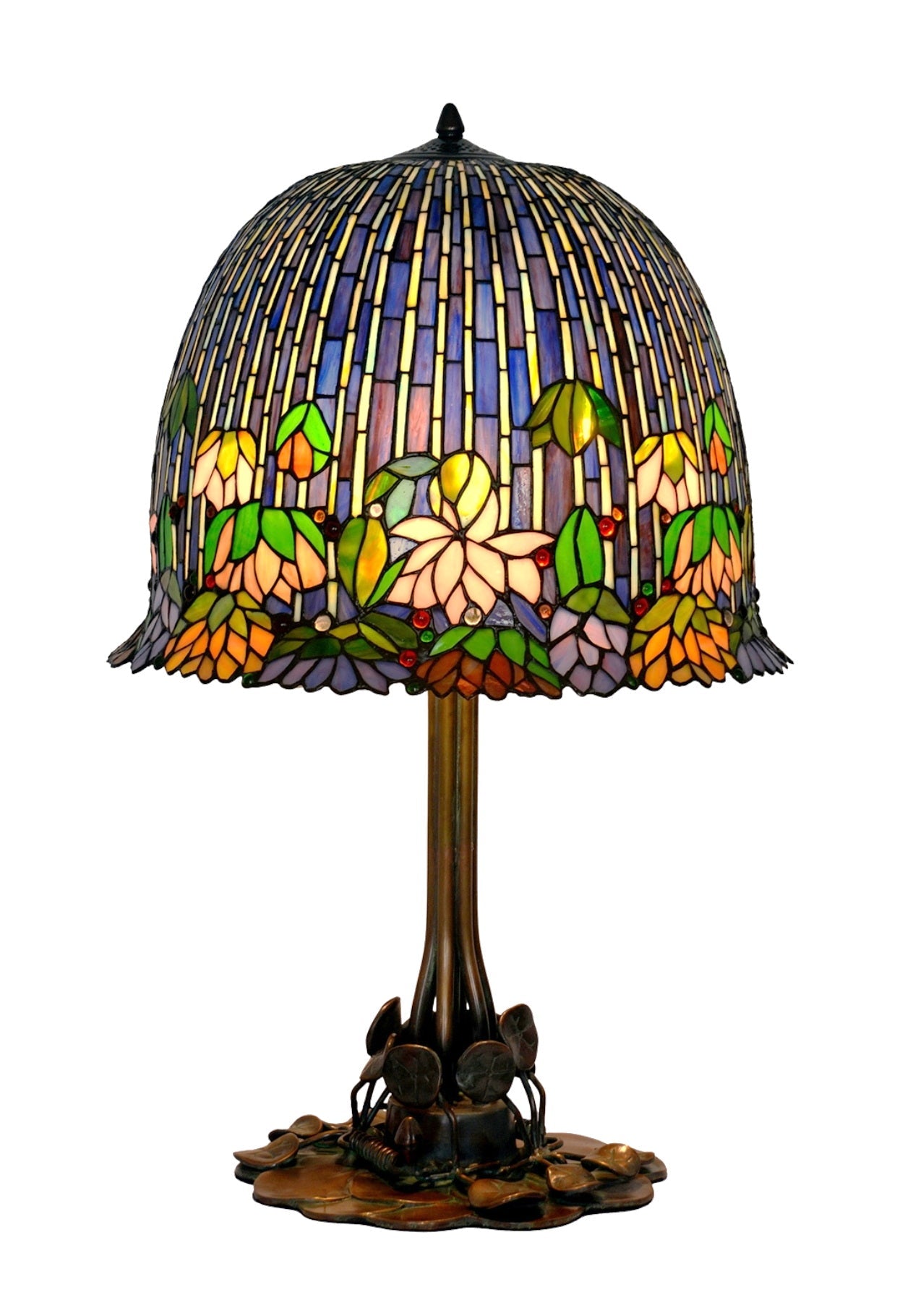 Joanne Tiffany Signature Collection Pond Lily–Inspired Solid Bronze Table Lamp