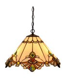 17" Jewel Carousel Stained Glass Tiffany Pendant Light