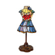 Tiffany Leadlight Art Deco Stained Glass Dress Form Table Lamp