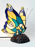 Cute Butterfly  Tiffany Leadlight Stained Glass Art Deco Table Lamp