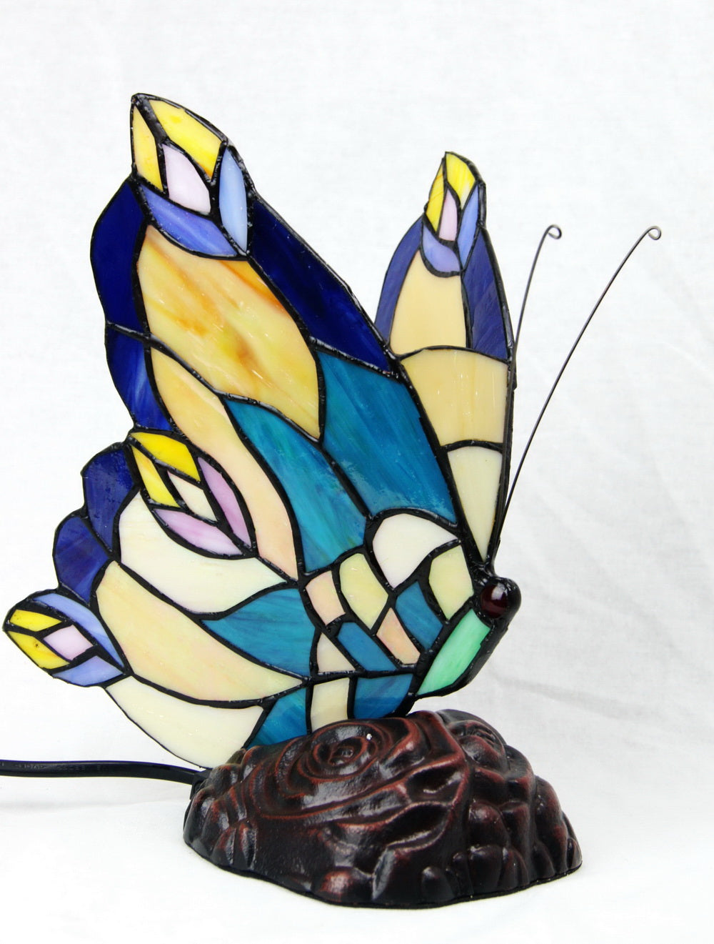 Cute Butterfly  Tiffany Leadlight Stained Glass Art Deco Table Lamp