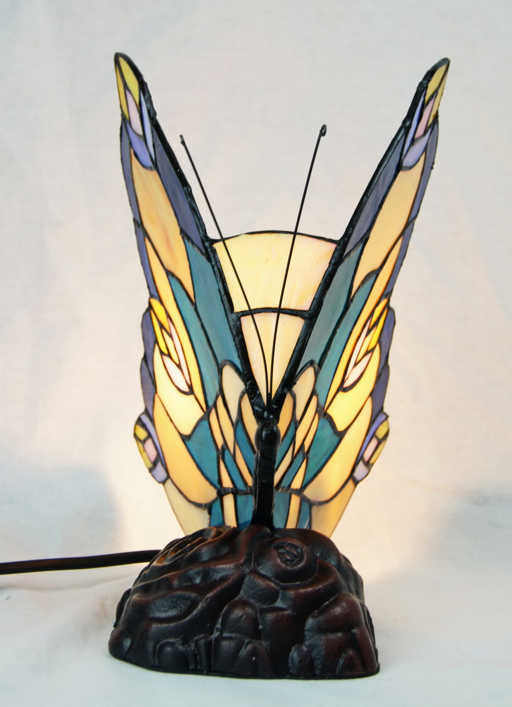 Cute Butterfly  Tiffany Leadlight Stained Glass Art Deco Table Lamp