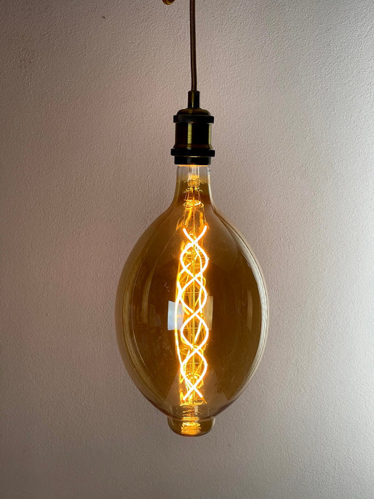 Huge Size 7" olive shaped Amber LED Globe Light Bulb Warm Light 4W E27