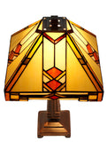 Mission Style 10" Stained Glass Leadlight Tiffany Bedside Lamp