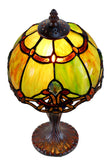 Elegant 8" Bloodstone color  Baroque Style Tiffany Mini Lamp